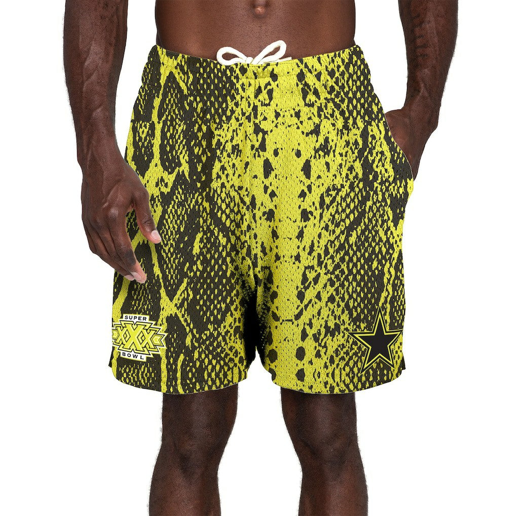 Dallas Cowboys New Era Super Bowl XXX Summer Pop Shorts - Yellow for sale