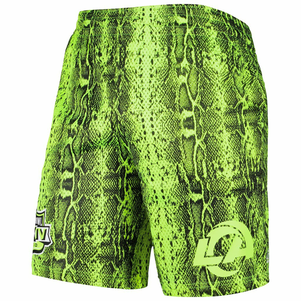 Los Angeles Rams New Era Summer Pop Shorts - Neon Green for sale