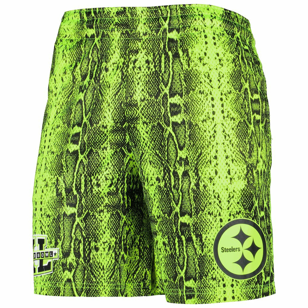 Pittsburgh Steelers New Era Summer Pop Shorts - Neon Green discount