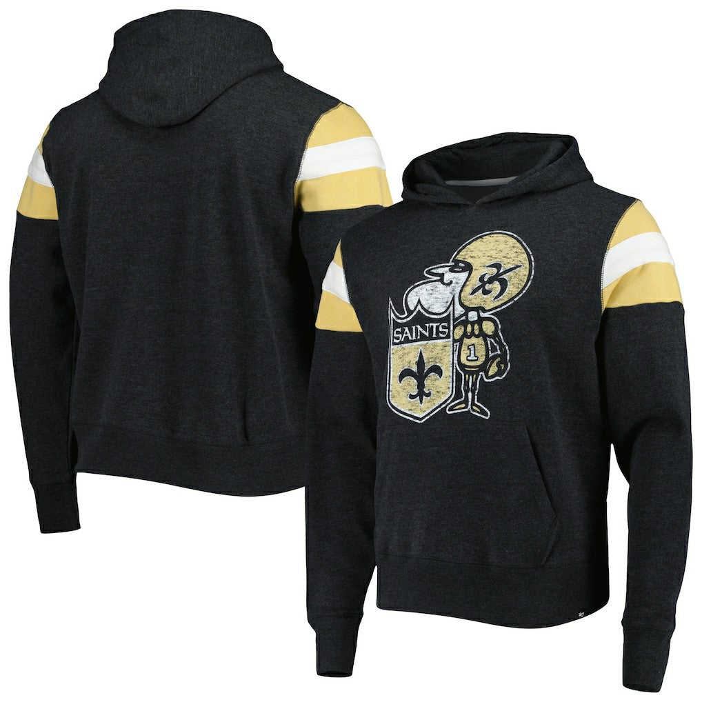 New Orleans Saints '47 Legacy Premier Nico Pullover Hoodie - Black outlet