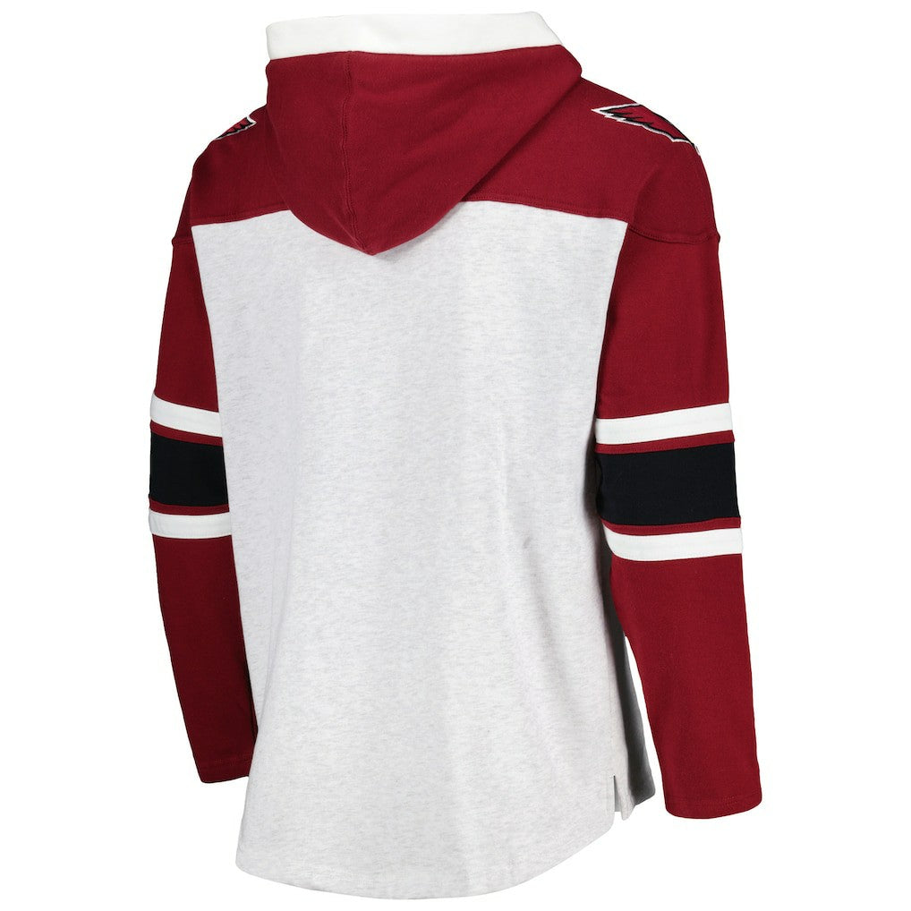 Arizona Cardinals '47 Gridiron Lace-Up Pullover Hoodie - Heather Gray cheap