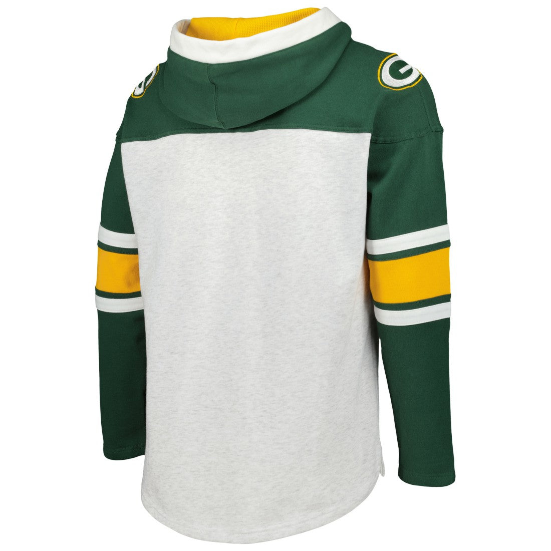 Green Bay Packers '47 Gridiron Lace-Up Pullover Hoodie - Heather Gray cheap