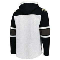 New Orleans Saints '47 Gridiron Lace-Up Pullover Hoodie - Heather Gray sale