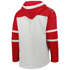 Tampa Bay Buccaneers '47 Historic Logo Gridiron Lace-Up Pullover Hoodie - Heather Gray outlet