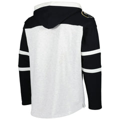 Pittsburgh Steelers '47 Historic Logo Gridiron Lace-Up Pullover Hoodie - Heather Gray outlet