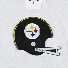 Pittsburgh Steelers '47 Historic Logo Gridiron Lace-Up Pullover Hoodie - Heather Gray outlet