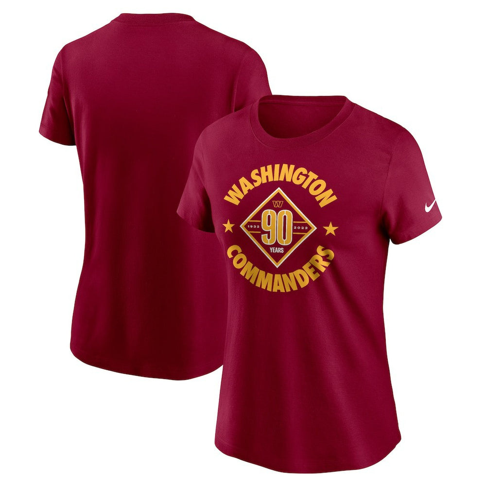 Washington Commanders Women's 90th Anniversary T-Shirt - Burgundy discount