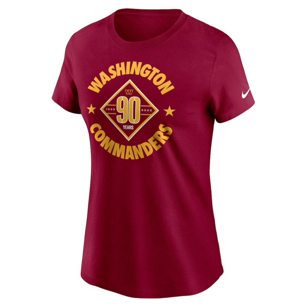Washington Commanders Women's 90th Anniversary T-Shirt - Burgundy discount