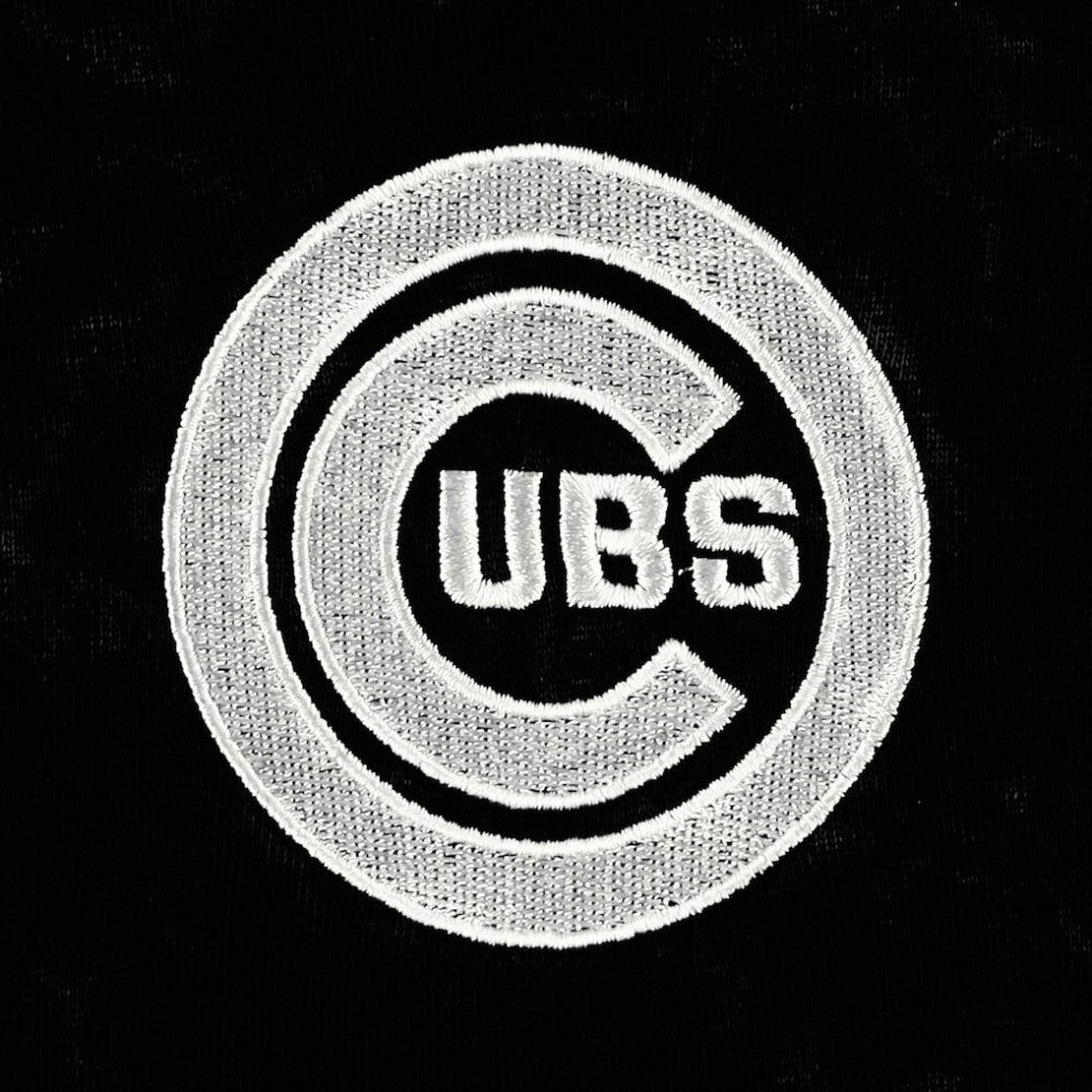 Chicago Cubs The Wild Collective Women's Marble Pullover Hoodie Black
