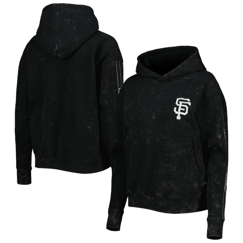 San Francisco Giants The Wild Collective Women's Marble Pullover Hoodie Black