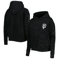 San Francisco Giants The Wild Collective Women's Marble Pullover Hoodie Black