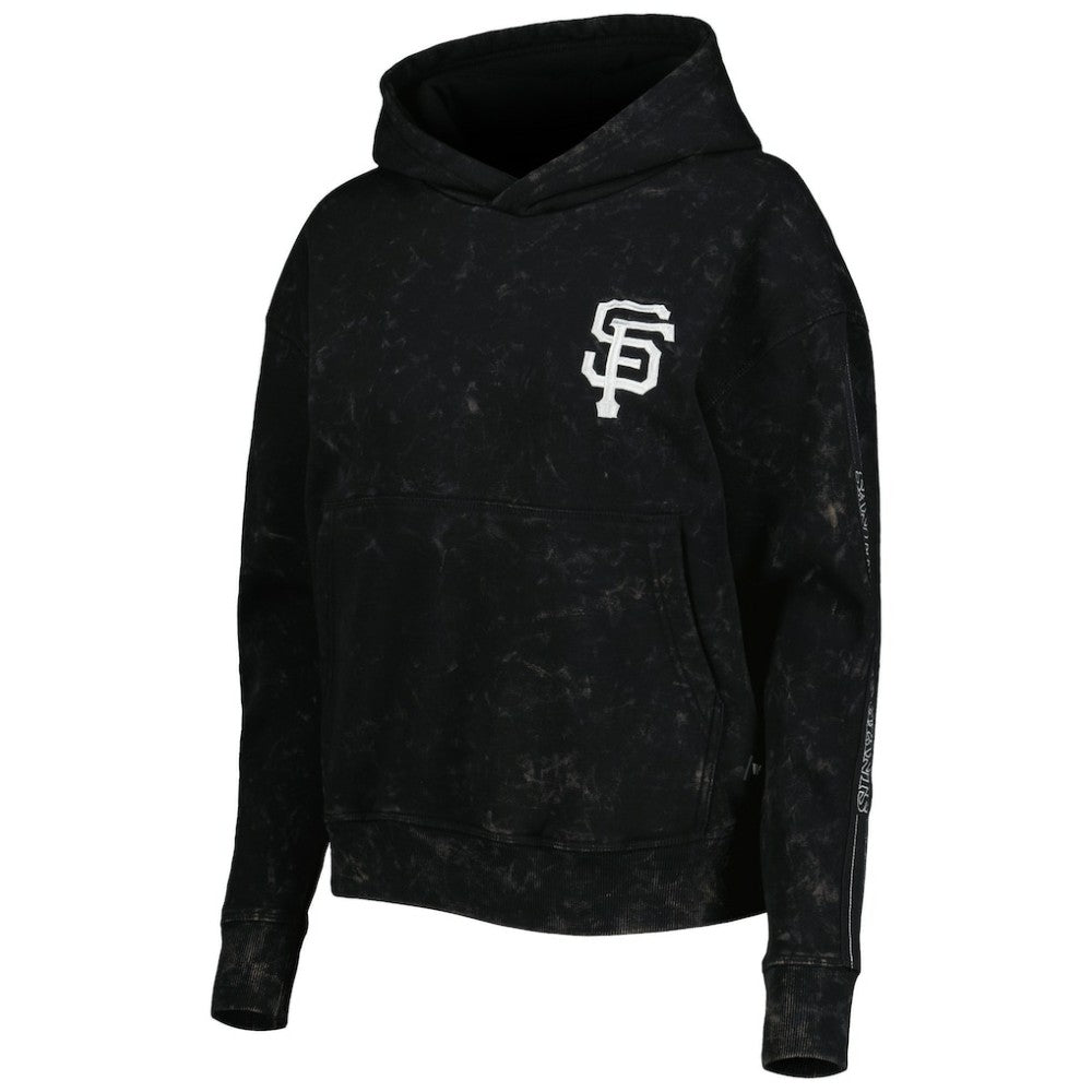 San Francisco Giants The Wild Collective Women's Marble Pullover Hoodie Black