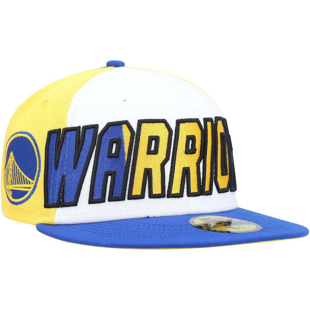 Golden State Warriors Back Half 9FIFTY Fitted Hat sale - White/Royal for sale