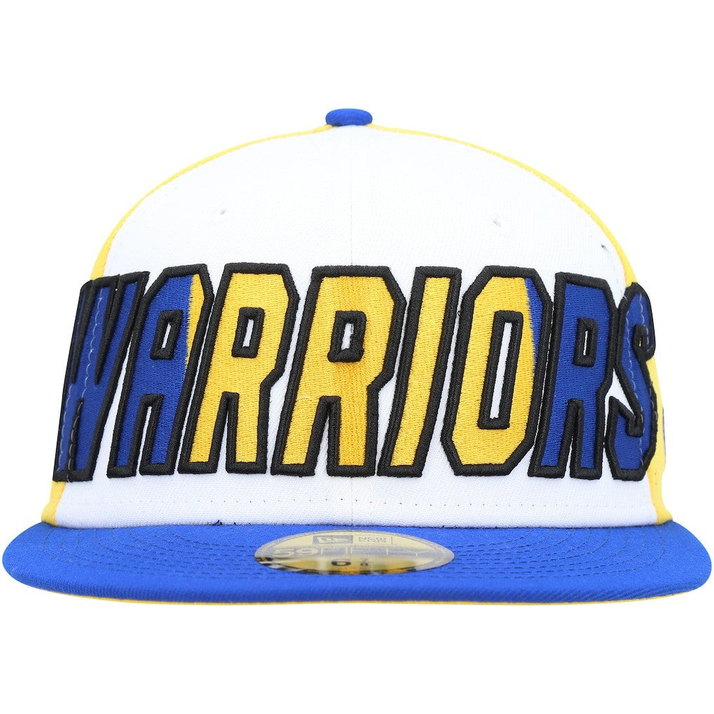 Golden State Warriors Back Half 9FIFTY Fitted Hat sale - White/Royal for sale