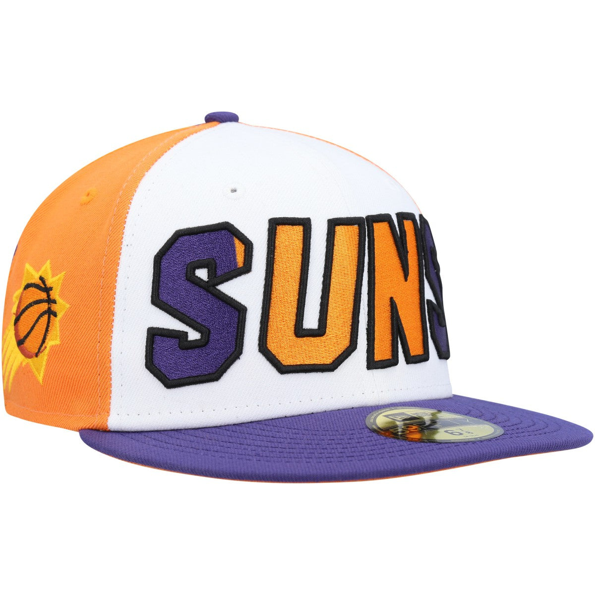 Phoenix Suns Back Half 9FIFTY Fitted Hat - White/Purple for sale
