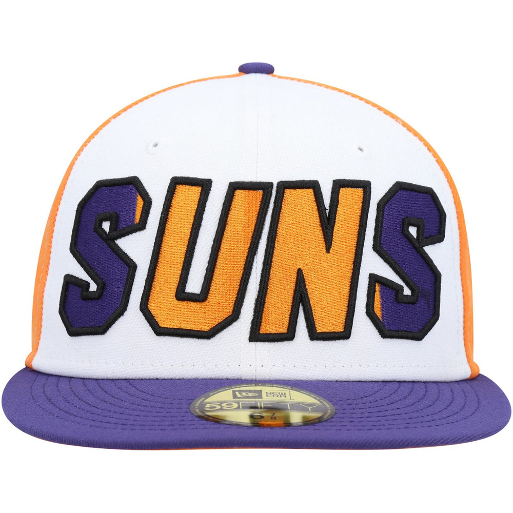 Phoenix Suns Back Half 9FIFTY Fitted Hat - White/Purple for sale