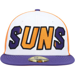 Phoenix Suns Back Half 9FIFTY Fitted Hat - White/Purple for sale