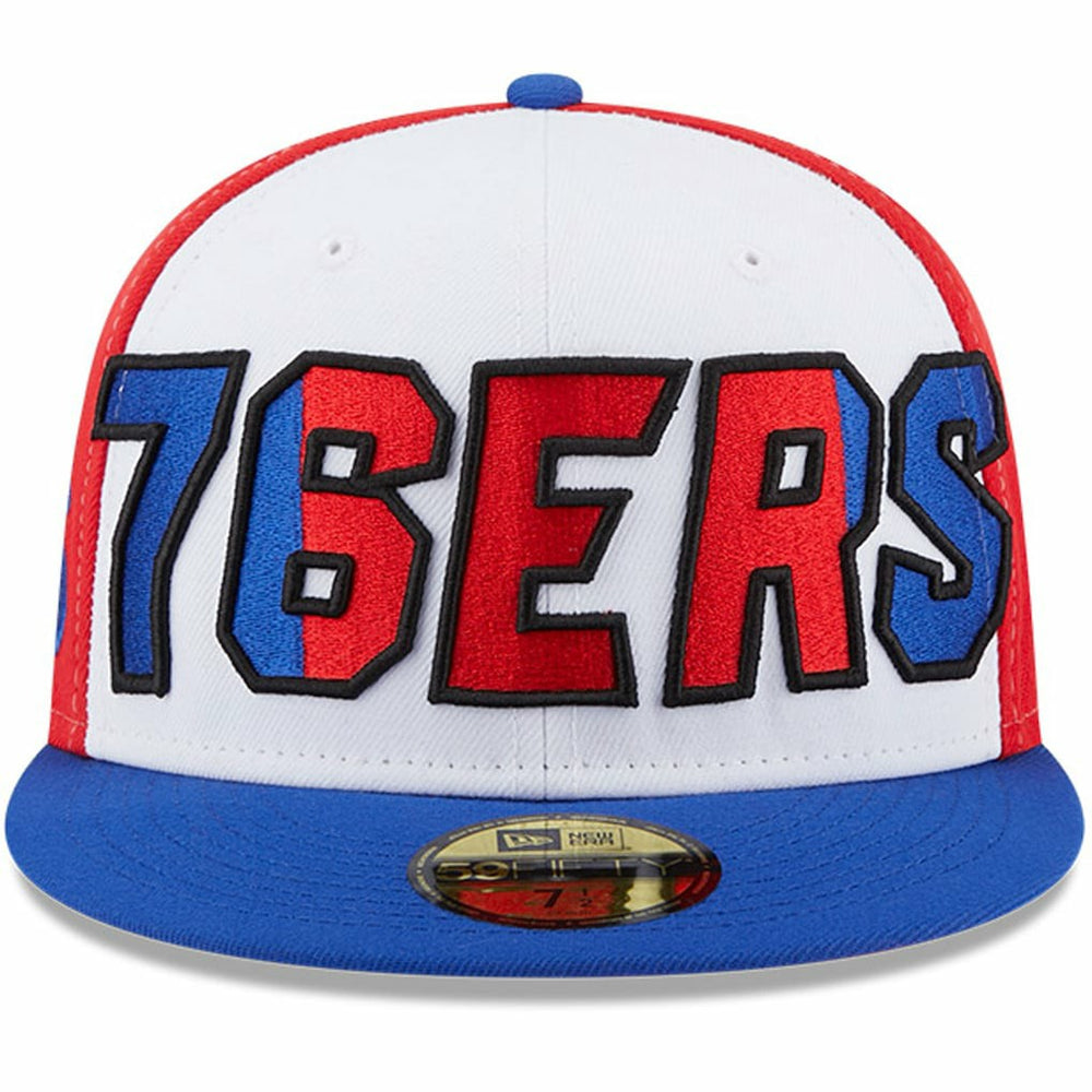 Philadelphia 76ers Back Half 9FIFTY Fitted Hat - White/Royal outlet