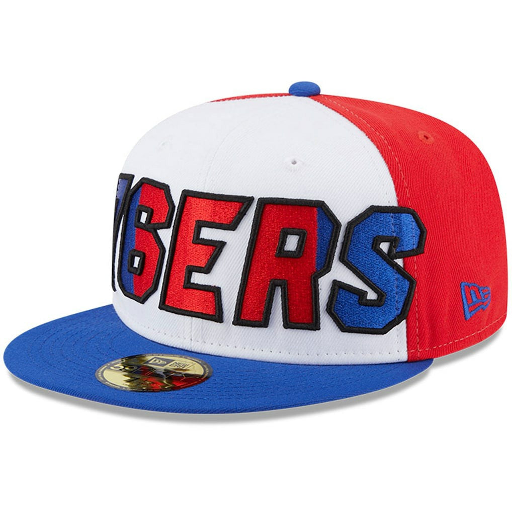 Philadelphia 76ers Back Half 9FIFTY Fitted Hat - White/Royal outlet