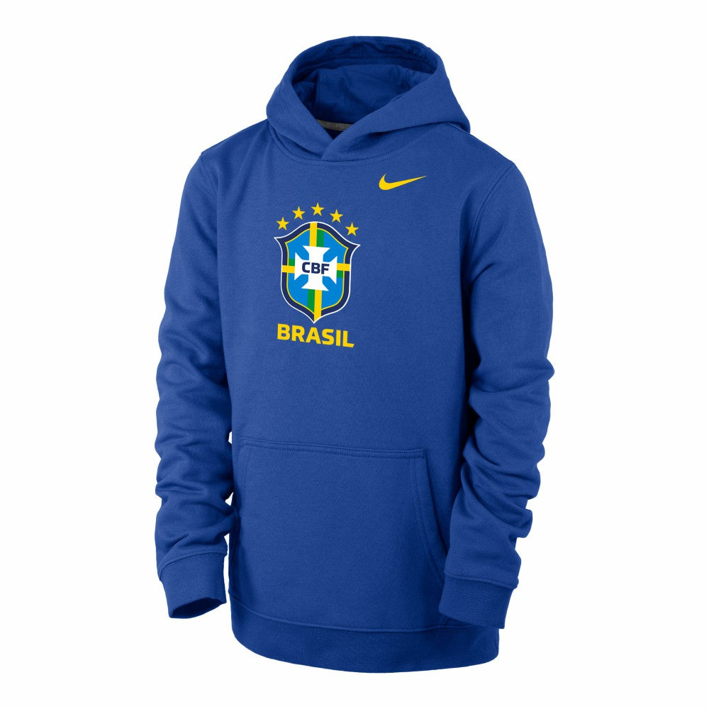 Brazil National Team Youth Club Fleece Pullover Hoodie - Royal online