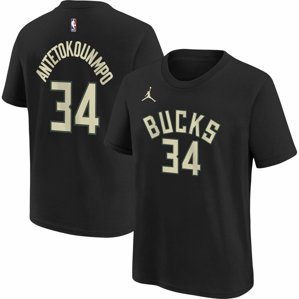 Giannis Antetokounmpo Milwaukee Bucks Jordan Brand Youth Statement Edition Name & Number Player T-Shirt - Black online