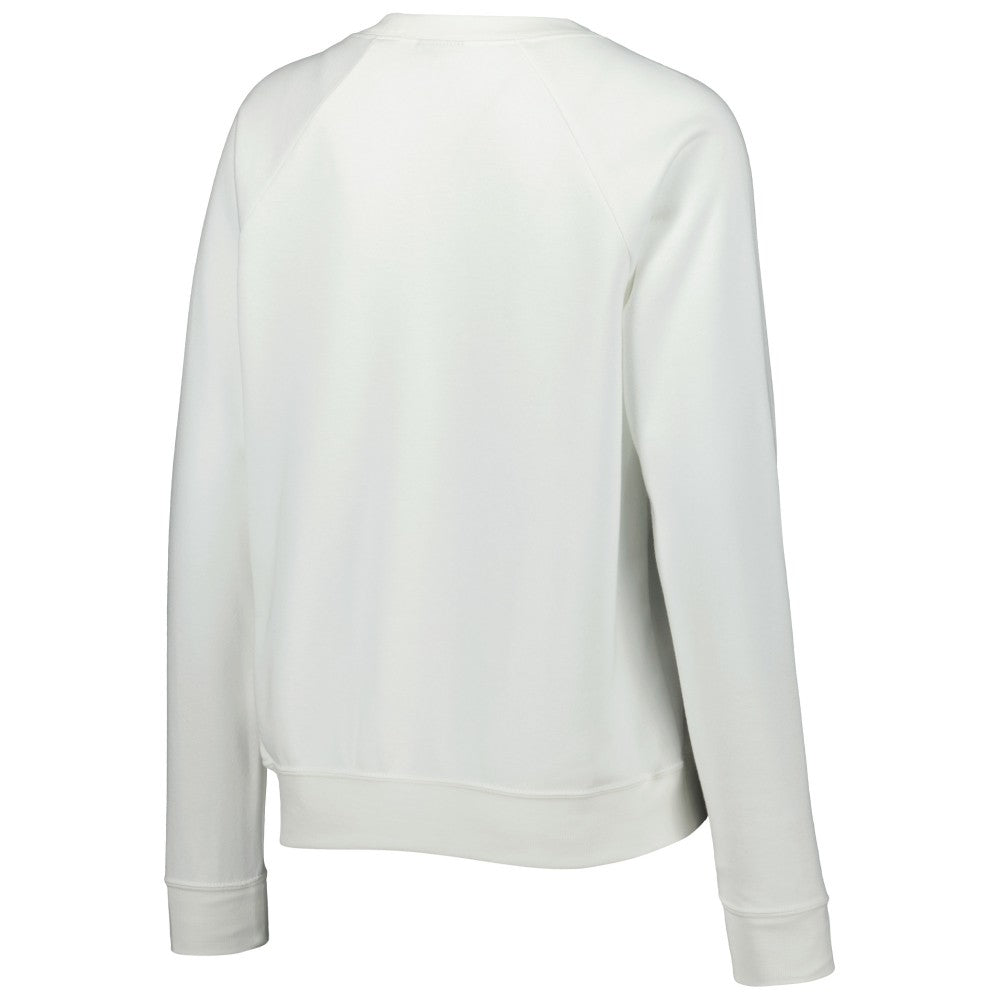 Brazil National Team Women's Lockup Varsity Tri-Blend Raglan Pullover Sweatshirt - White on sale