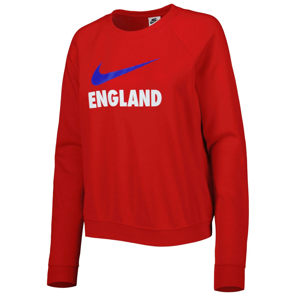 England National Team Women's Lockup Varsity Tri-Blend Raglan Pullover Sweatshirt - Red for sale