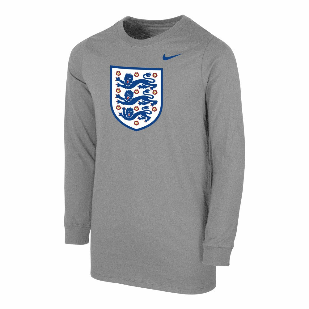 England National Team Youth Core Long Sleeve T-Shirt - Heather Gray sale