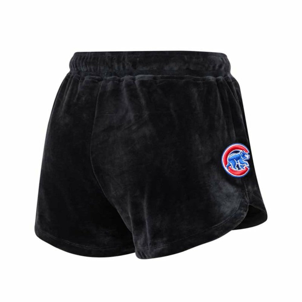 Chicago Cubs Pro Standard Women's Classic Velour Lounge Shorts Black