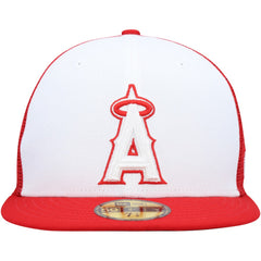 Los Angeles Angels 2023 On-Field Batting Practice 59FIFTY Fitted Hat White/Red