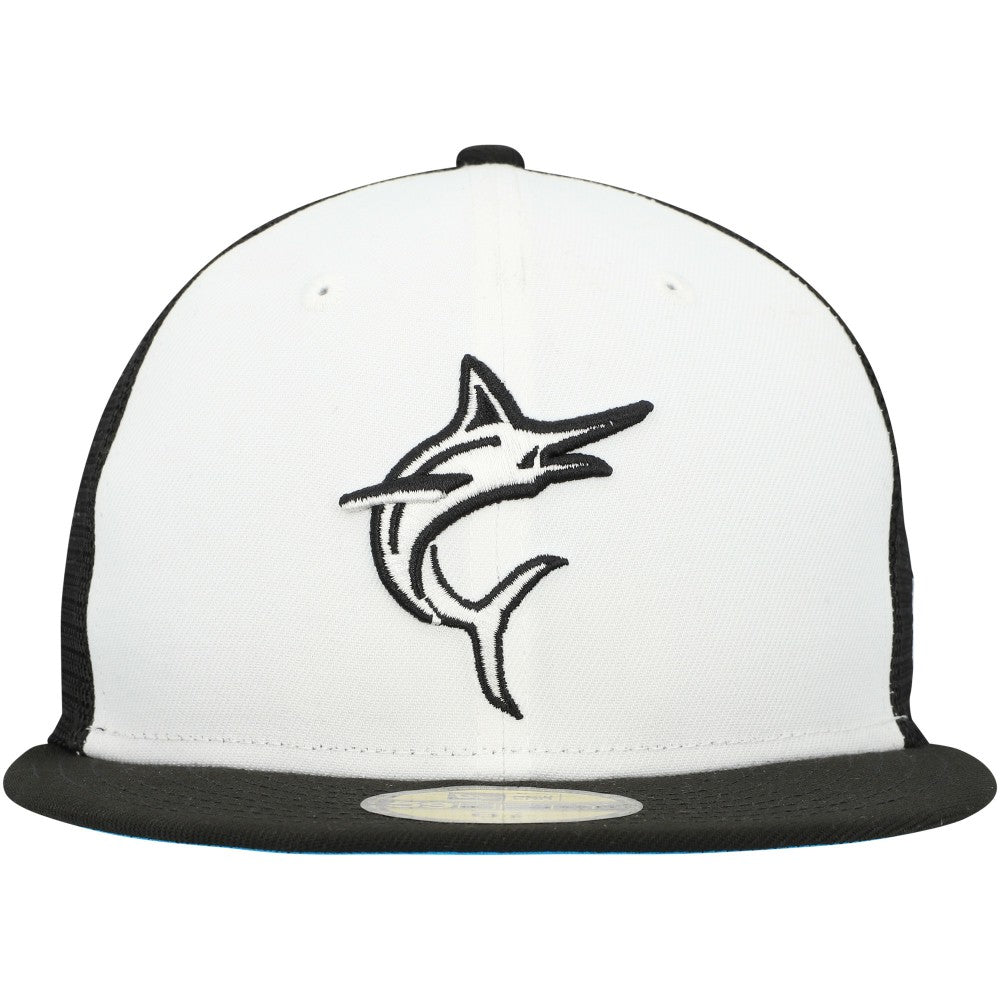Miami Marlins 2023 On-Field Batting Practice 59FIFTY Fitted Hat White/Black