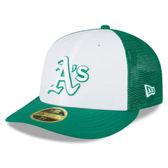 Athletics 2023 On-Field Batting Practice Low Profile 59FIFTY Fitted Hat White/Green