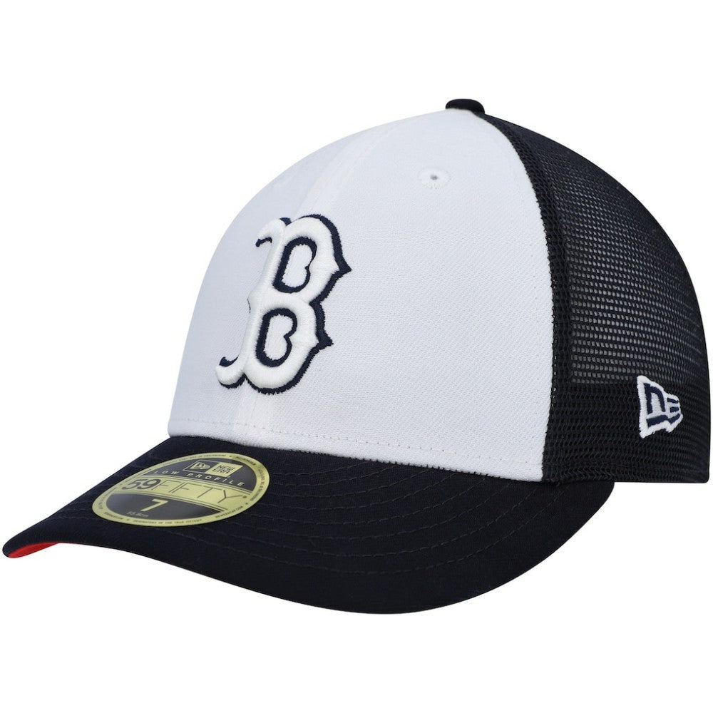 Boston Red Sox 2023 On-Field Batting Practice Low Profile 59FIFTY Fitted Hat White/Navy