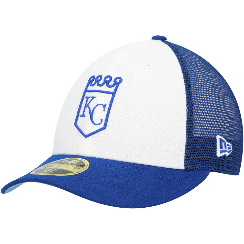 Kansas City Royals 2023 On-Field Batting Practice Low Profile 59FIFTY Fitted Hat Royal/White