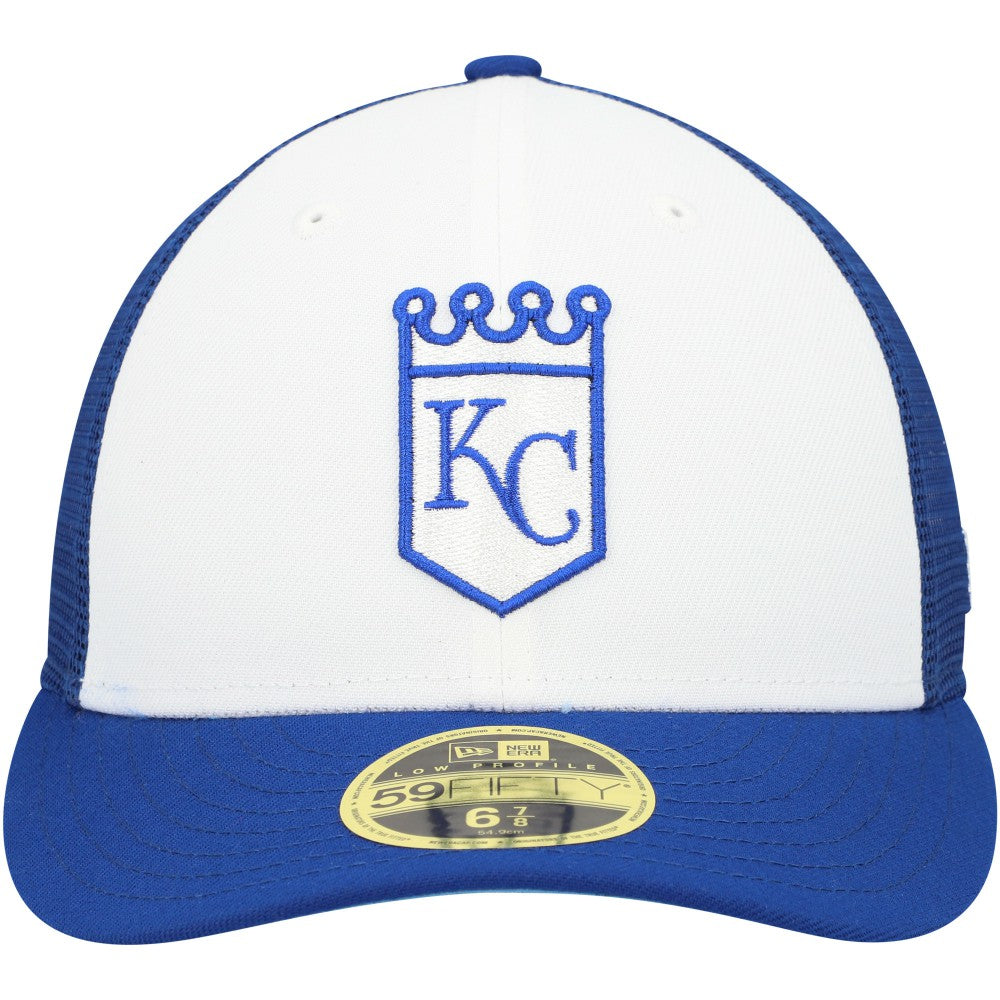 Kansas City Royals 2023 On-Field Batting Practice Low Profile 59FIFTY Fitted Hat Royal/White