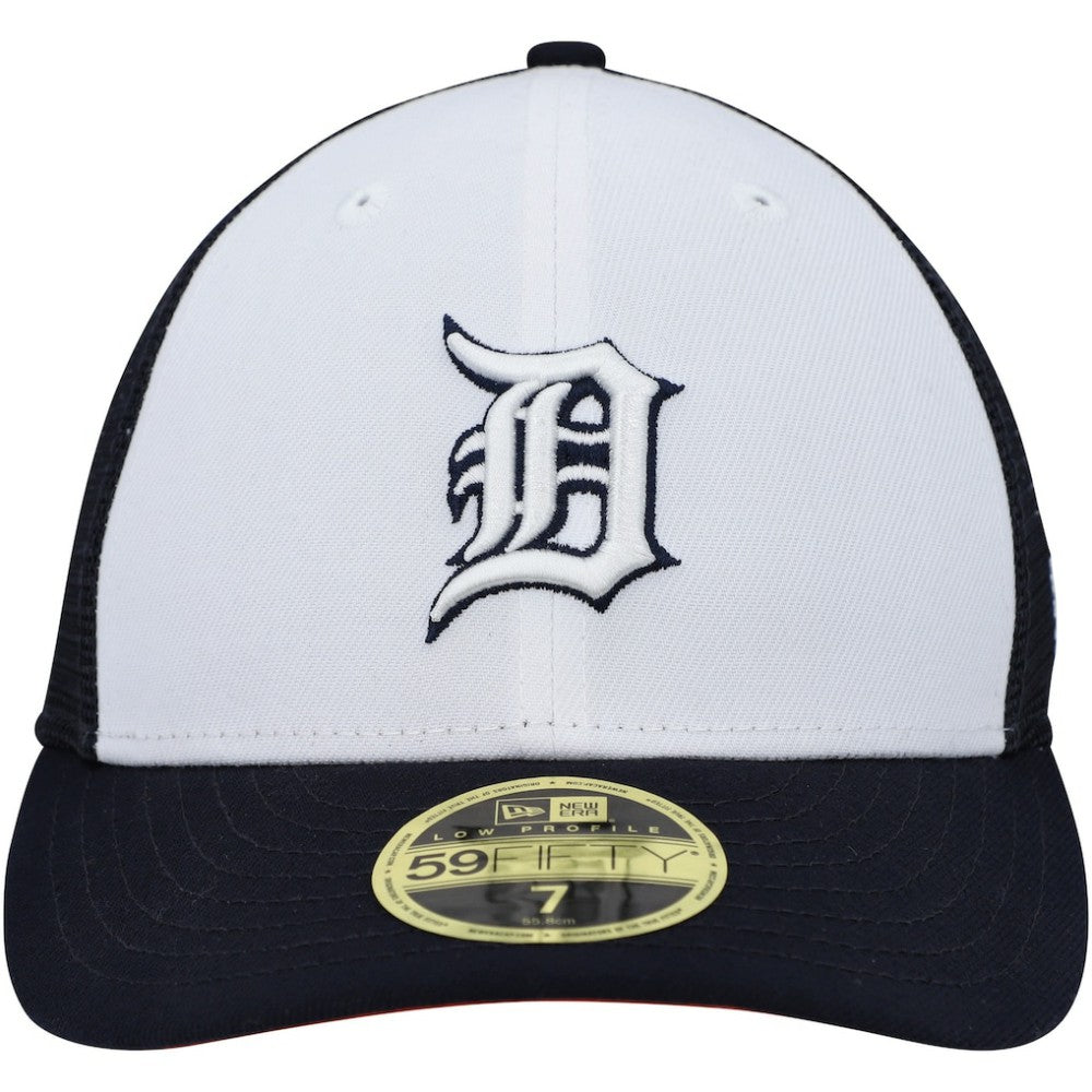Detroit Tigers 2023 On-Field Batting Practice Low Profile 59FIFTY Fitted Hat White/Navy
