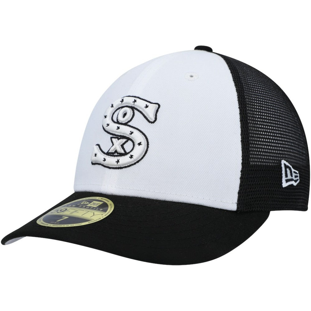 Chicago White Sox 2023 On-Field Batting Practice Low Profile 59FIFTY Fitted Hat White/Black