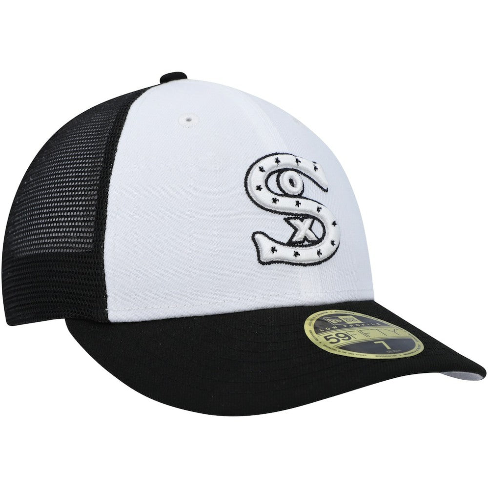 Chicago White Sox 2023 On-Field Batting Practice Low Profile 59FIFTY Fitted Hat White/Black