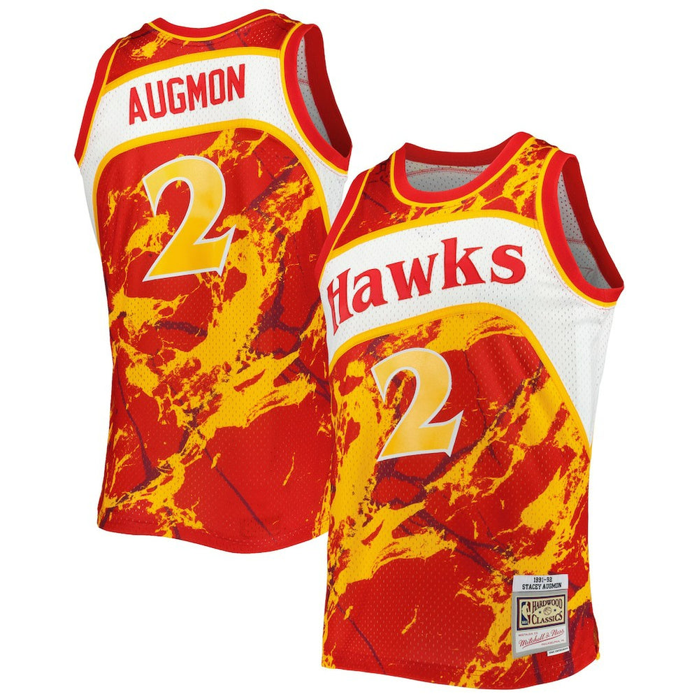 Stacey Augmon Atlanta Hawks 1991/92 Hardwood Classics Marble Swingman Jersey - Red shop