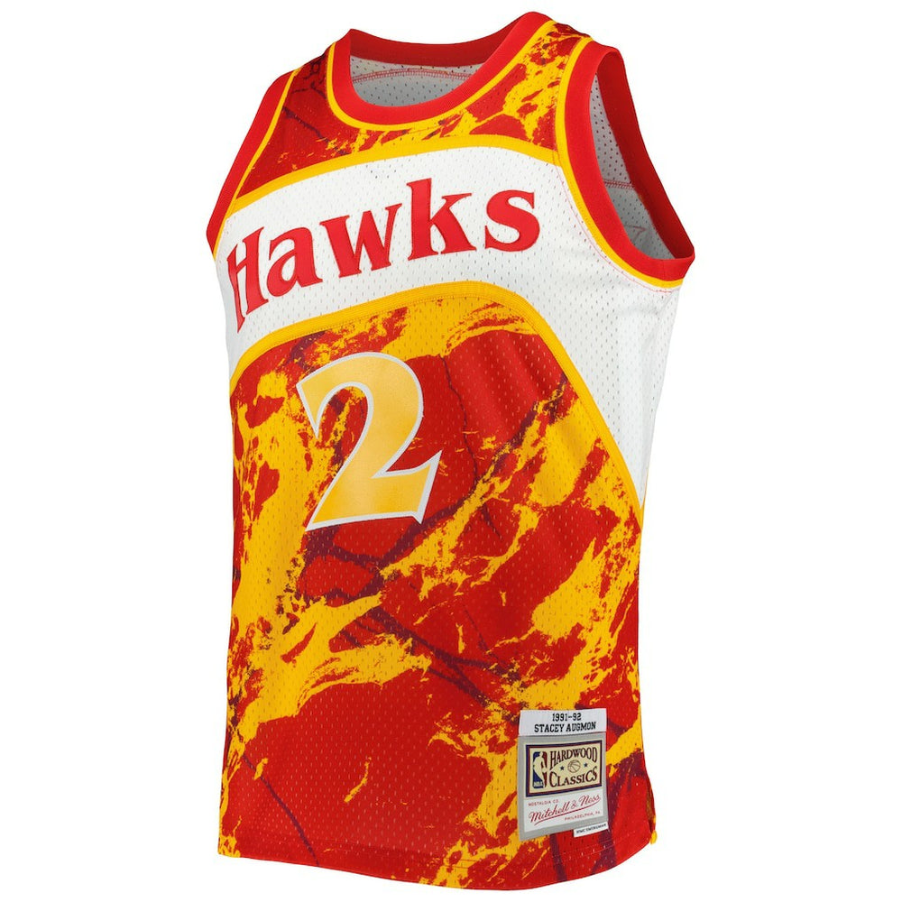 Stacey Augmon Atlanta Hawks 1991/92 Hardwood Classics Marble Swingman Jersey - Red shop