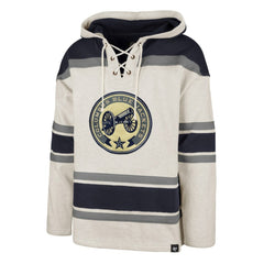 Columbus Blue Jackets '47 Rockaway Lace-Up Pullover Hoodie - Oatmeal Hoodies