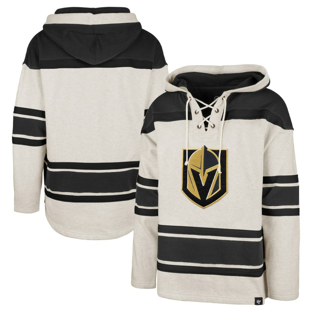 Vegas Golden Knights '47 Rockaway Lace-Up Pullover Hoodie - Oatmeal Hoodies
