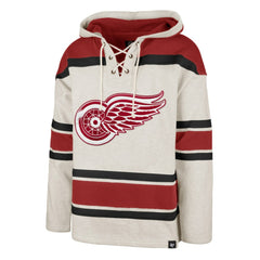 Detroit Red Wings '47 Rockaway Lace-Up Pullover Hoodie - Oatmeal Hoodies