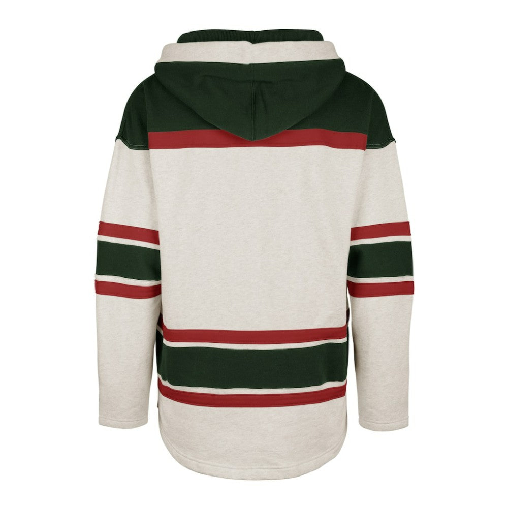 New Jersey Devils '47 Rockaway Lace-Up Pullover Hoodie - Oatmeal Jerseys