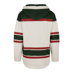 New Jersey Devils '47 Rockaway Lace-Up Pullover Hoodie - Oatmeal Jerseys