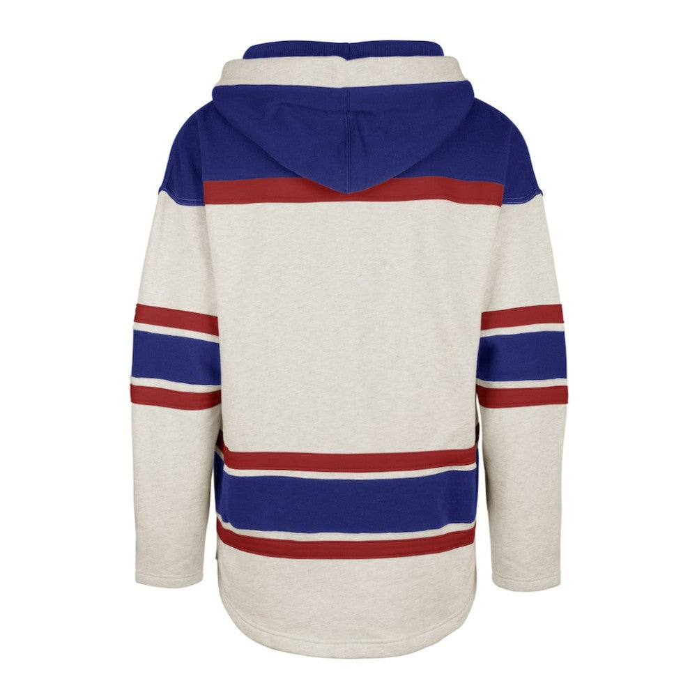 New York Rangers '47 Rockaway Lace-Up Pullover Hoodie - Oatmeal Hoodies
