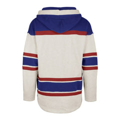 New York Rangers '47 Rockaway Lace-Up Pullover Hoodie - Oatmeal Hoodies