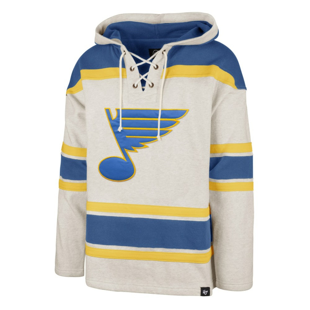 St. Louis Blues '47 Rockaway Lace-Up Pullover Hoodie - Oatmeal Hoodies