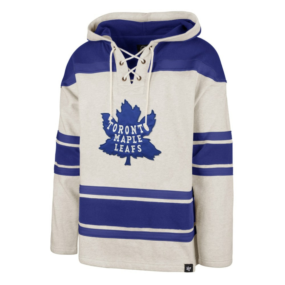 Toronto Maple Leafs '47 Rockaway Lace-Up Pullover Hoodie - Oatmeal Hoodies
