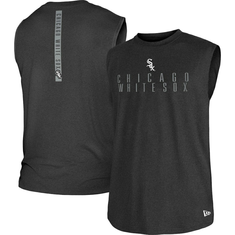 Chicago White Sox Team Muscle Tank Top Heather Black